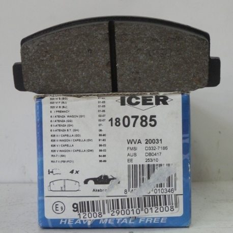 Icer Колодки гальмівні дискові IC 180785 (Mazda)